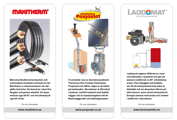 Bild samarbetspartners Maxitherm, Poujoulat och Thermoventiler
