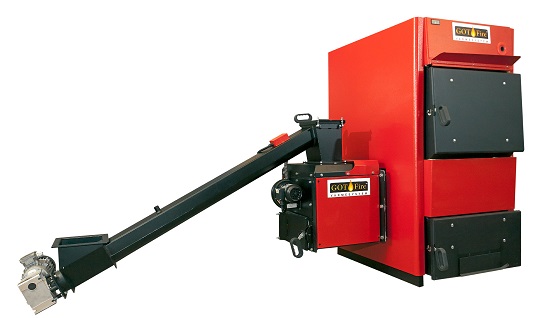 Bild panna med flisbrännare